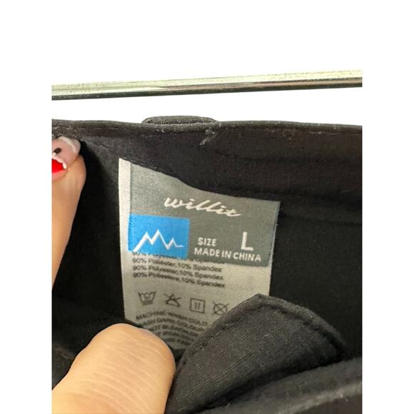 Willit Black Skort Skirts UPF 50+ Quick Dry Zip Pockets Outdoor Sz Large New - Picture 3 of 7
